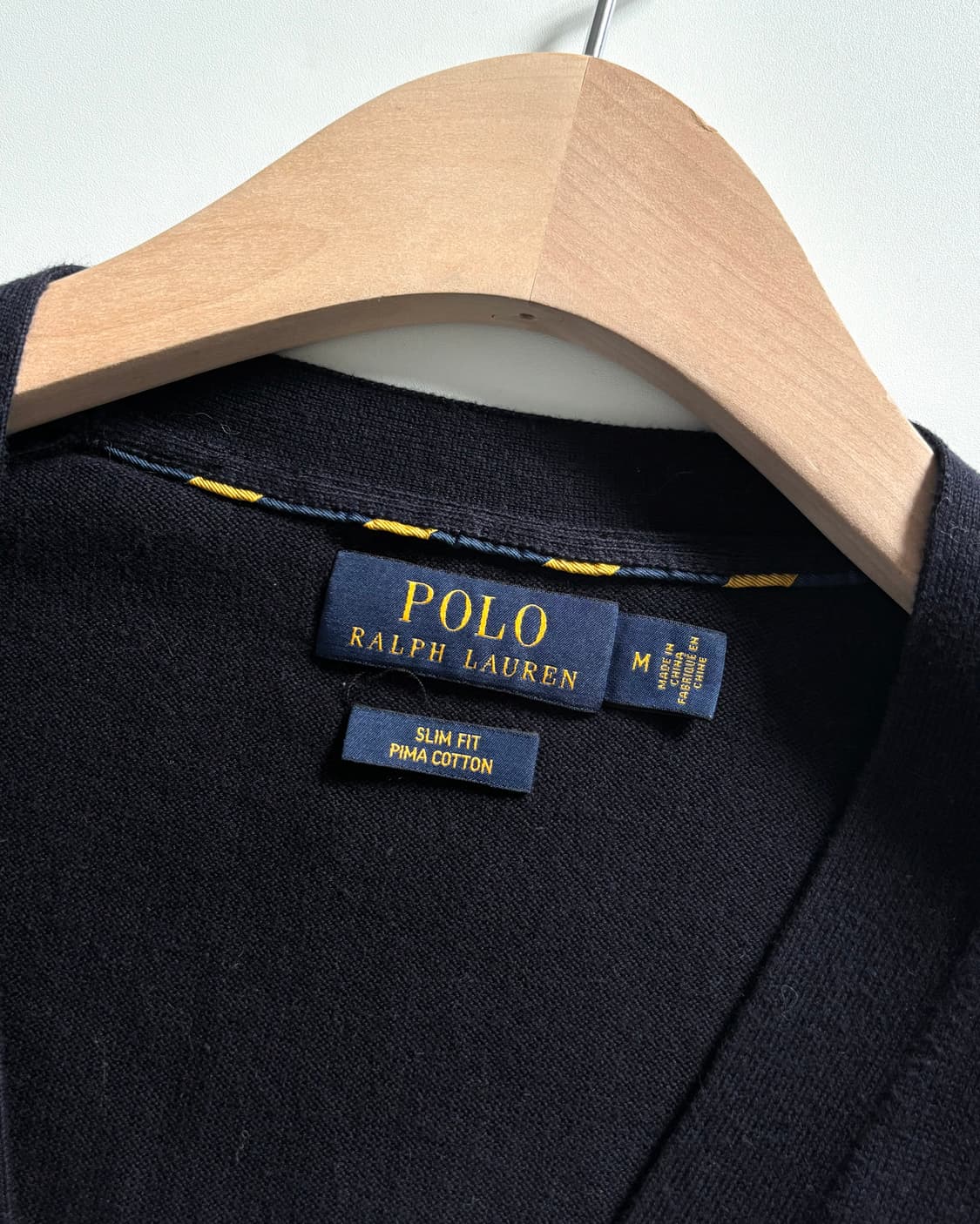 Polo 폴로 랄프로렌 신형 피마코튼 네이비컬러 브이넥 가디건 상품이미지4