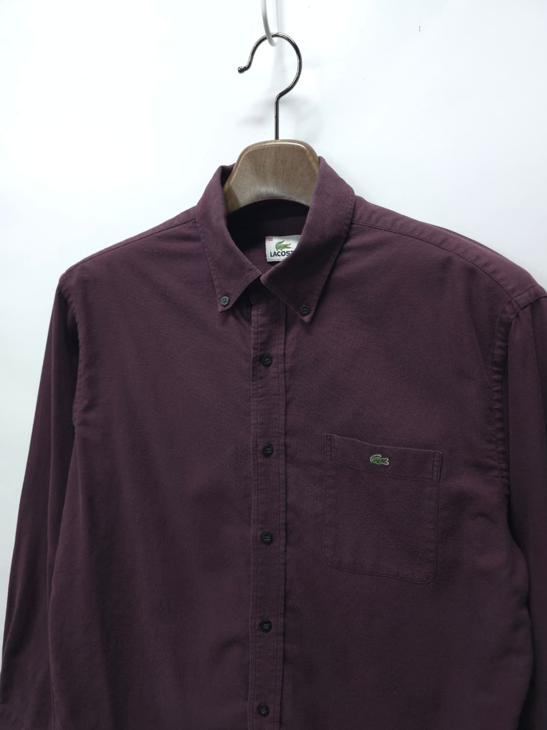 라코스테 남성 피케 옥스포드 셔츠 버건디 (사이즈 100) 상품이미지2