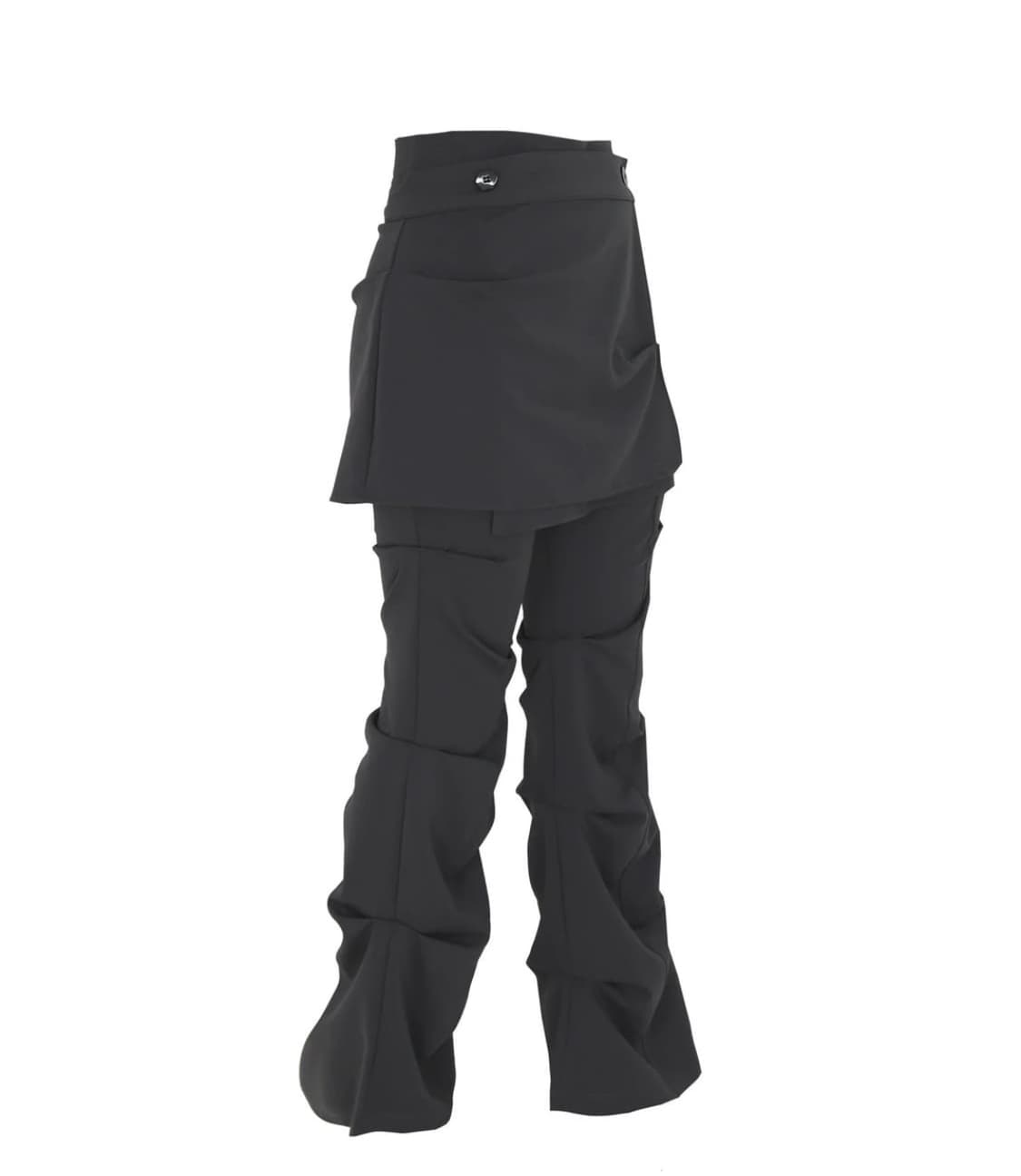 오호스 랩오버 턱 팬츠 차콜 상품이미지1