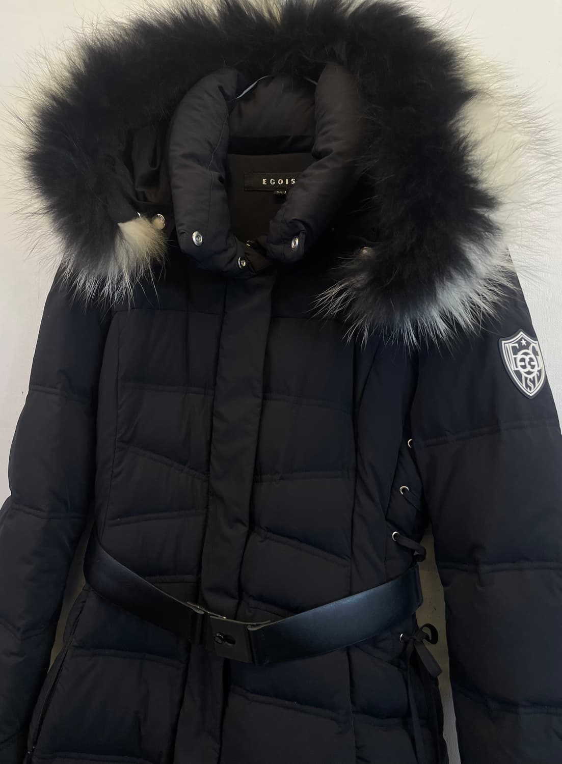 EGOIST 에고이스트 라쿤퍼 오리털 벨트롱패딩 여성덕다운롱패딩66 상품이미지2