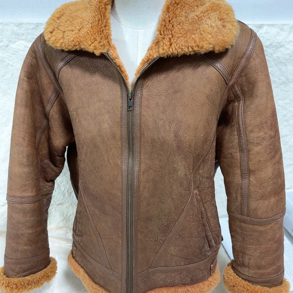 빈티지 양가죽 메리노 양털 코트 무스탕 상품이미지8