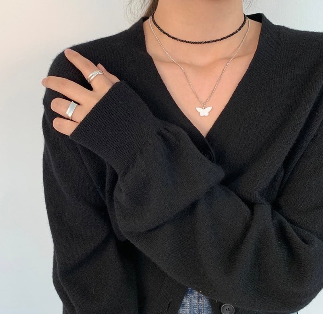 자개 나비 목걸이 상품이미지2