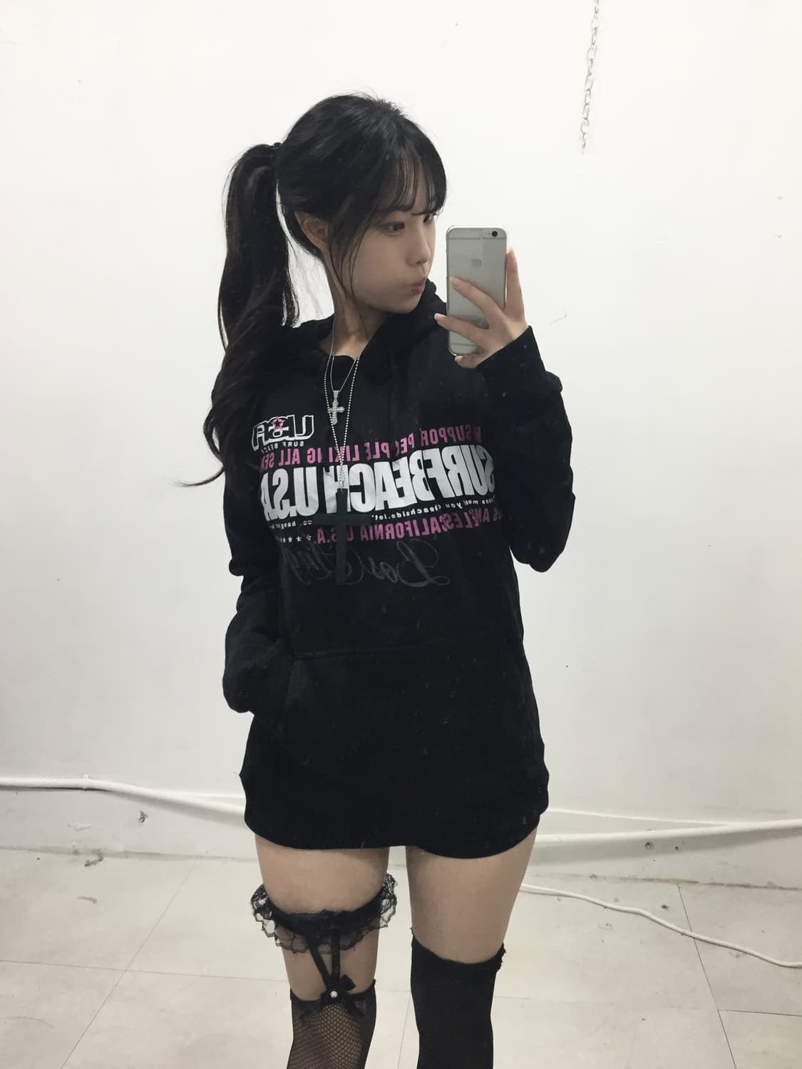 [RUDE GARRET] 펑크 y2k 레터링 후드티 상품이미지2