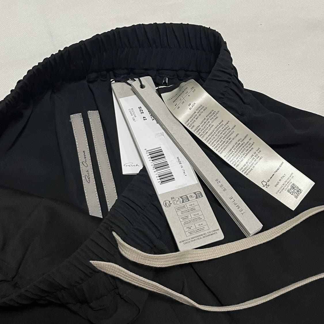 [42]릭오웬스 26ss Fog 복서 쇼츠/블랙 실크 상품이미지3