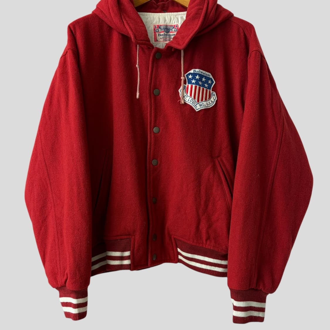 (L)빈티지 버드와이저 울 바시티 자켓 상품이미지5