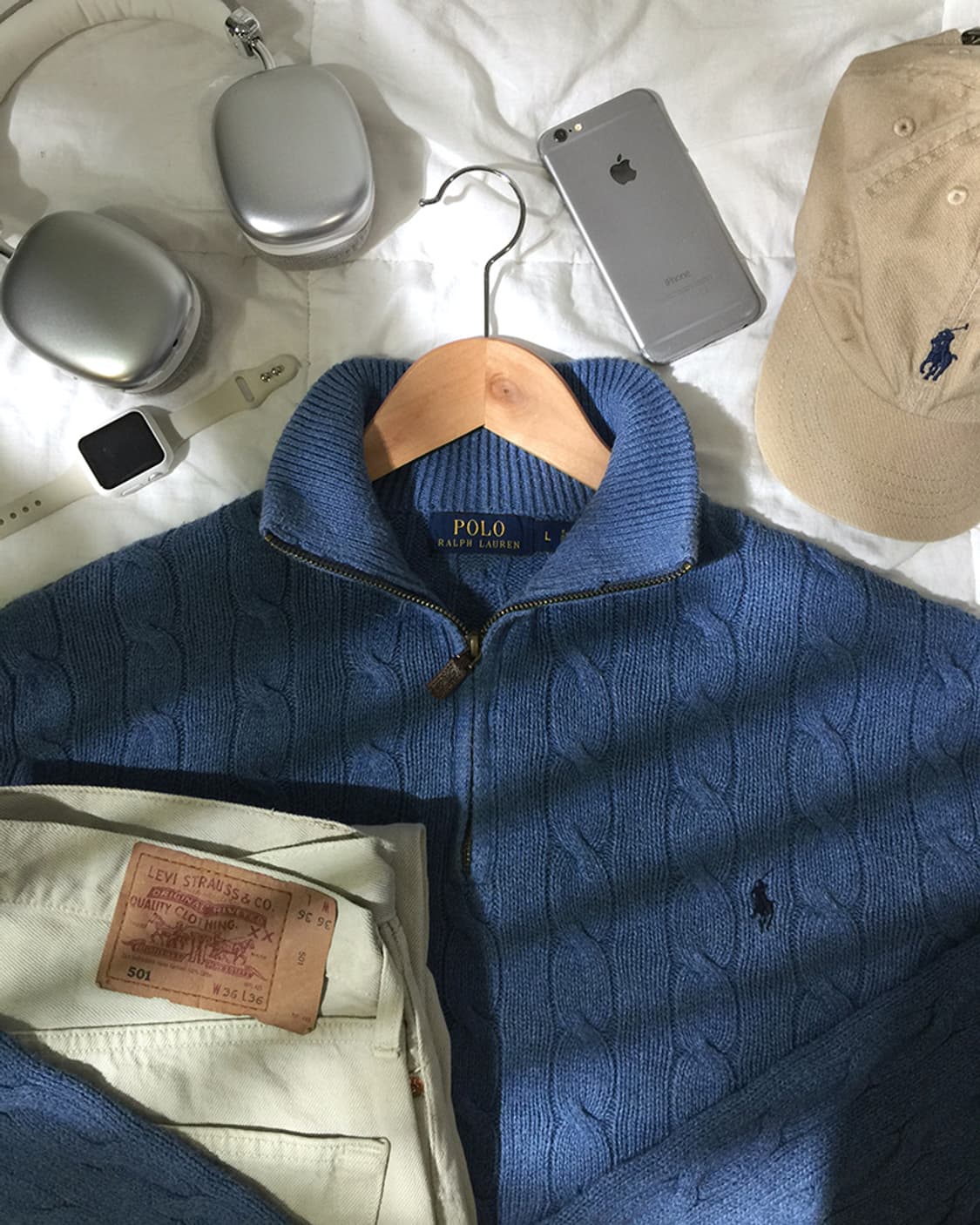 (WOMAN) 폴로랄프로렌 반집업 니트 스웨터 XL 상품이미지1