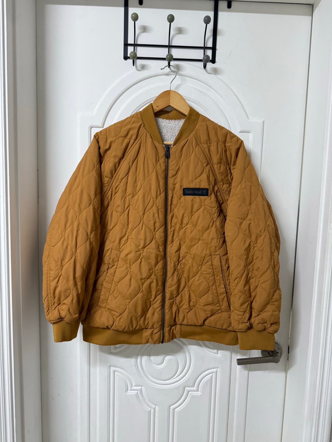 L사이즈 팀버랜드 리버시블 퀄팅 봄버 자켓 브라운 상품이미지1