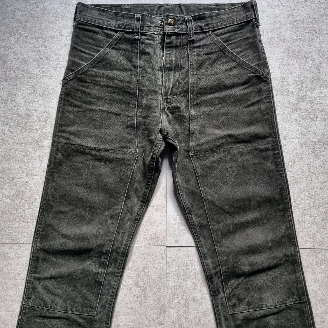 80s USA Gung Ho 더블니 스트레이트 팬츠 32/32 상품이미지3