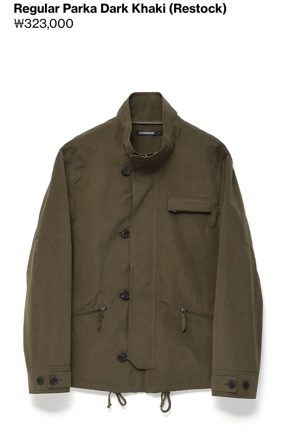 [2] 해칭룸 레귤러 파카 다크 카키 상품이미지1