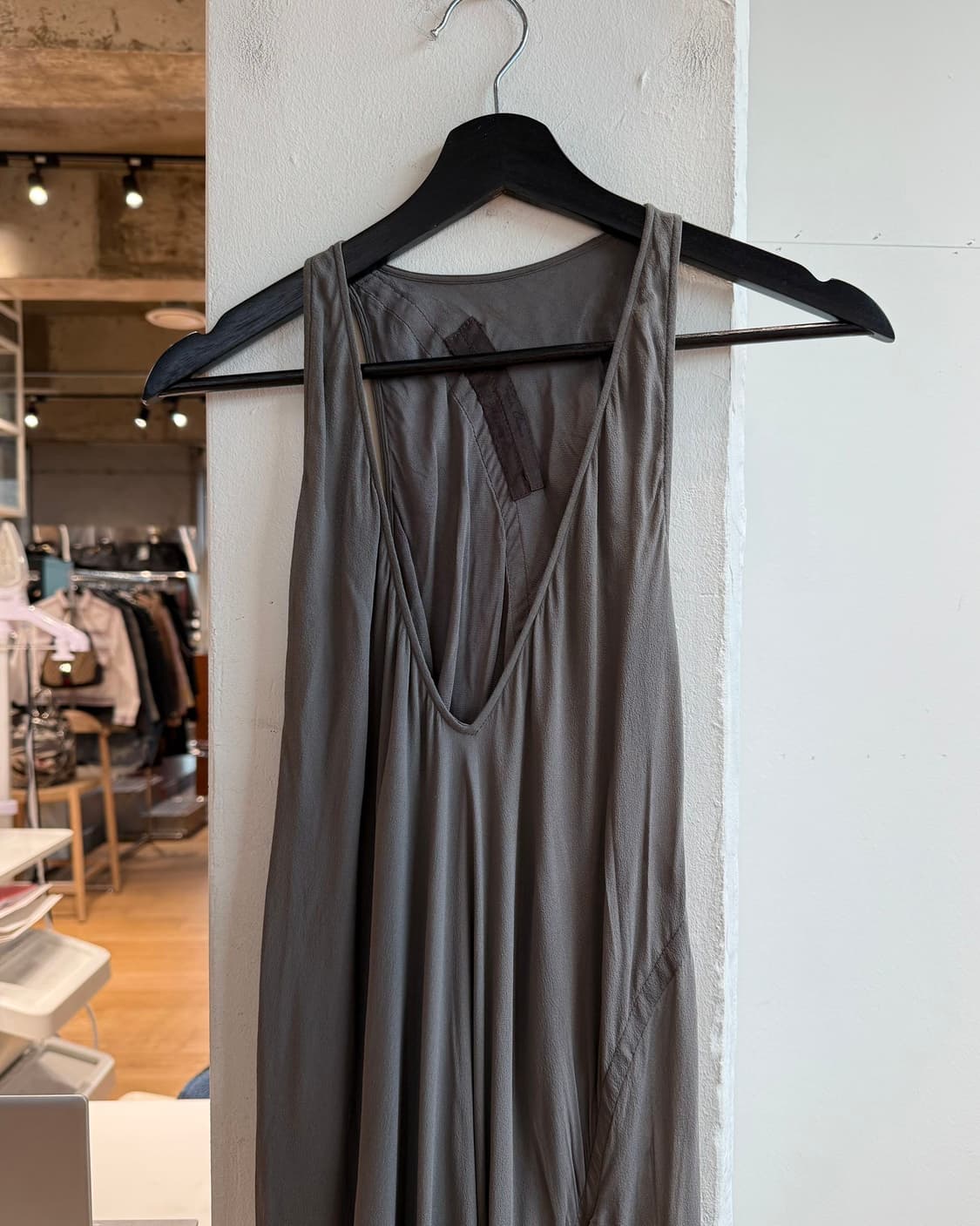 릭 오웬스 fw09 차콜 린넨 슬리브리스 원피스  상품이미지3