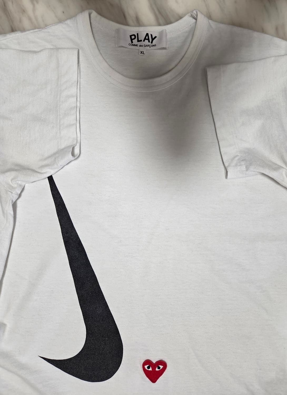 꼼데가르송 X 나이키 화이트 로고 반팔티 상품이미지10