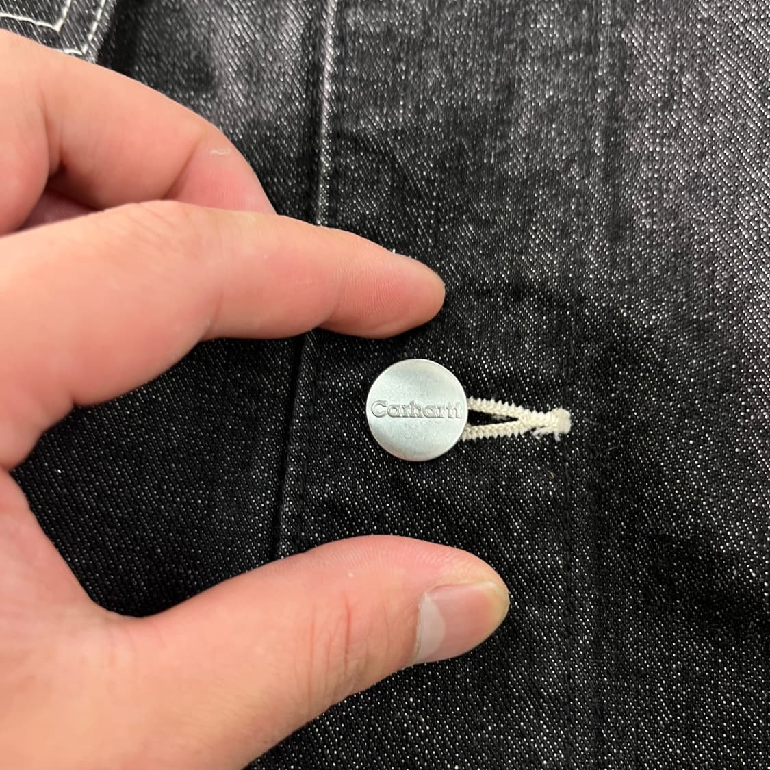 100 칼하트 흑청 데님 초어 자켓 상품이미지6