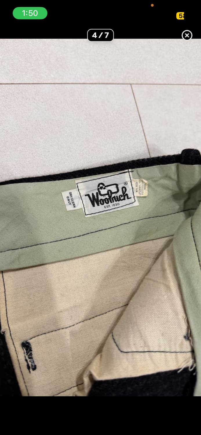 Woolrich 60~70s 빈티지 스트라이프 울 매키 노 팬츠 상품이미지4