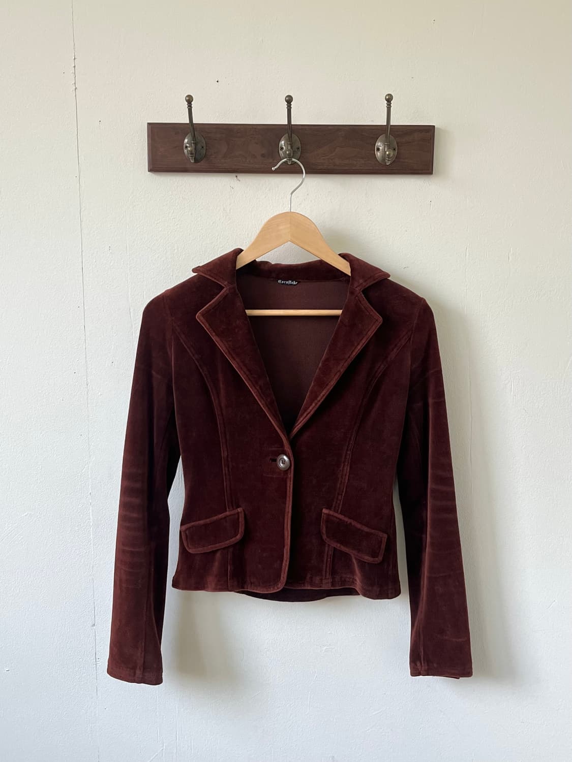 Cornflake 벨벳 원버튼 자켓 상품이미지1