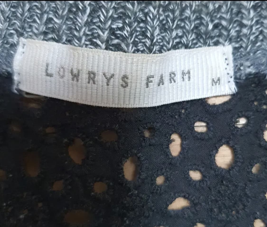 LOWRYS FARM 로리즈팜 니트 펀칭 레이스 반팔티 M 상품이미지5