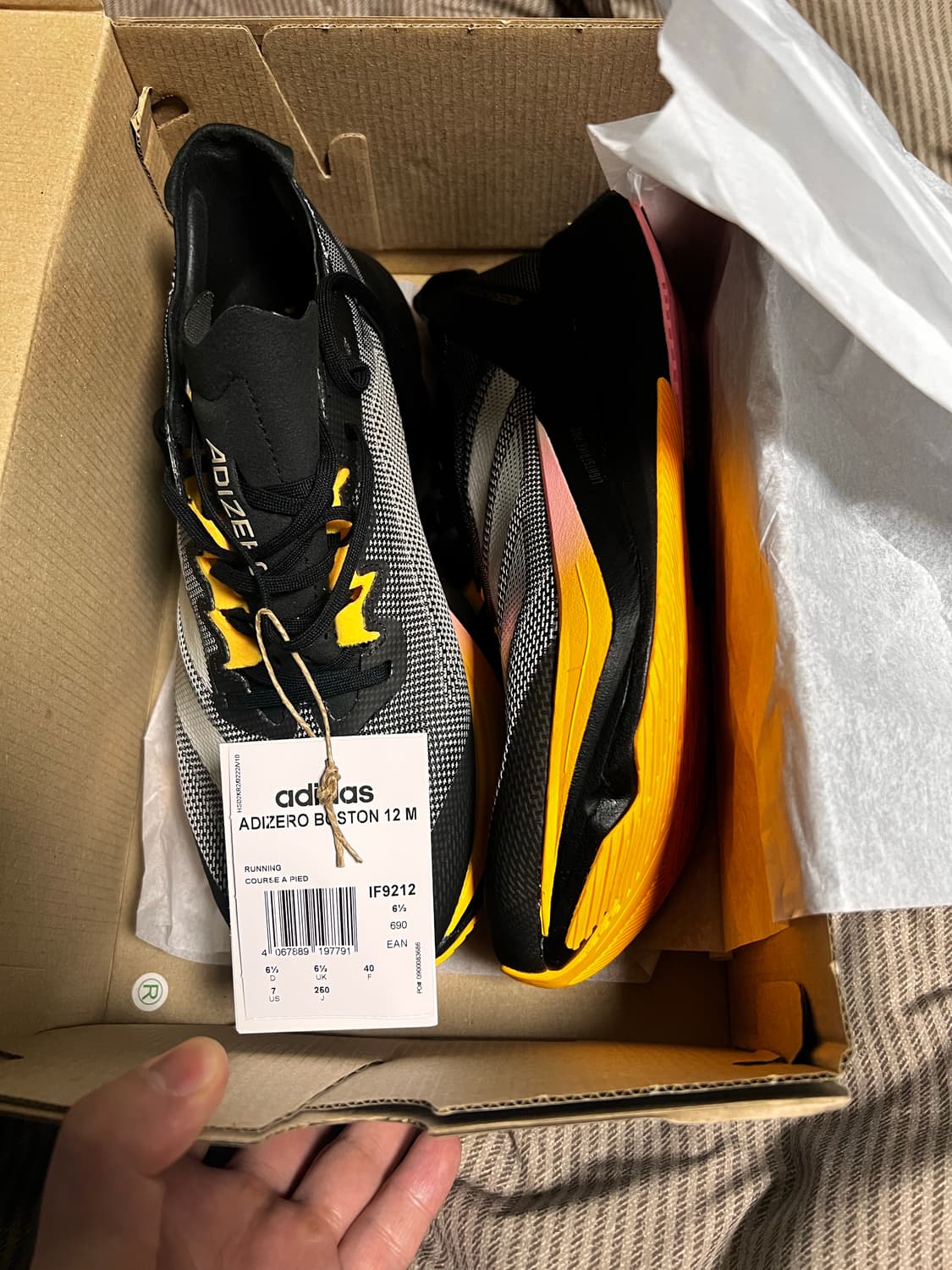 [250] 아디다스, 아디제로 보스턴 12 코어블랙 새상품 상품이미지3