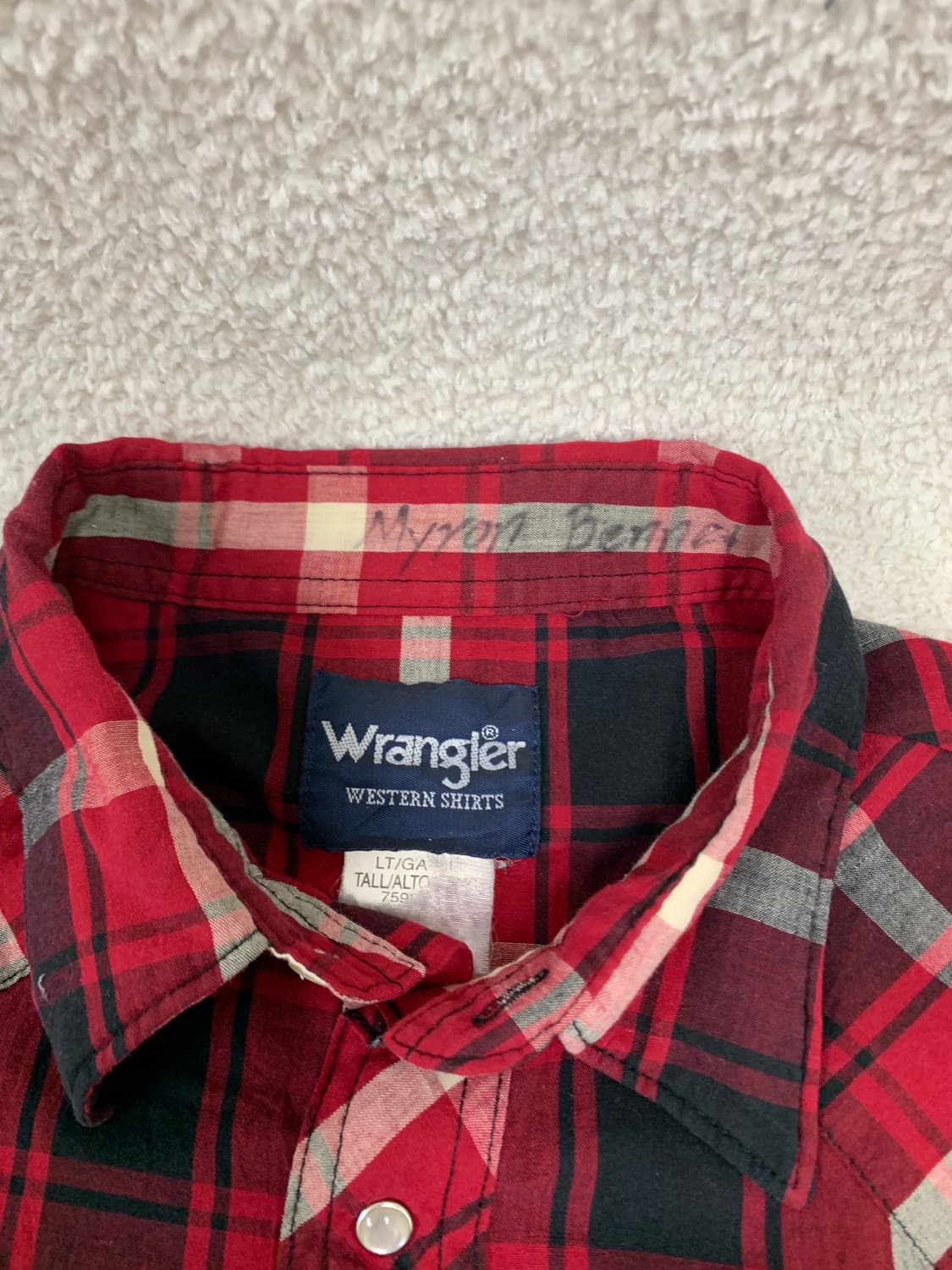 WRANGLER 웨스턴 체크셔츠 상품이미지1