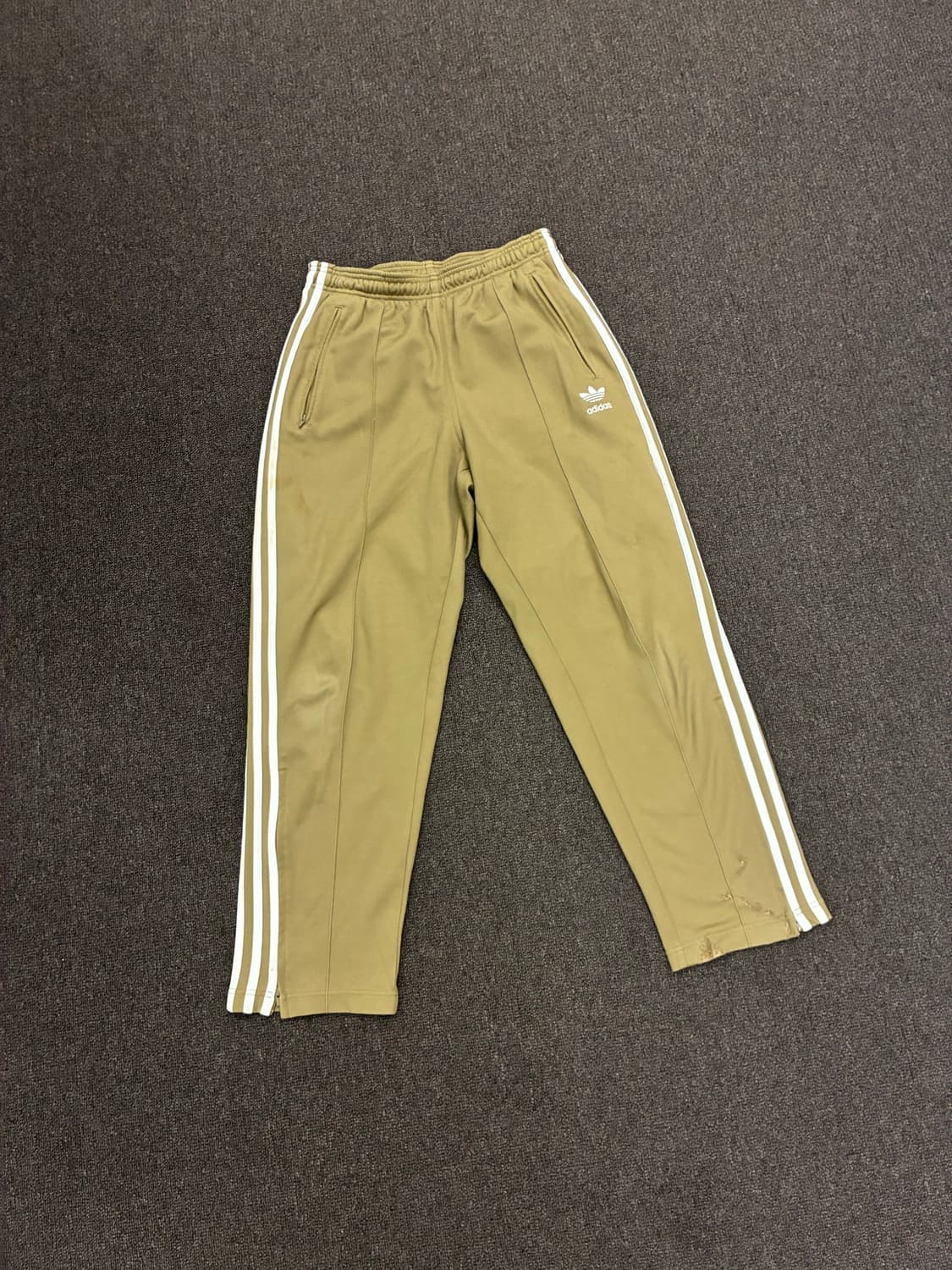 M)Adidas 빈티지 남성 베이지 트랙팬츠(찢어짐) 상품이미지1