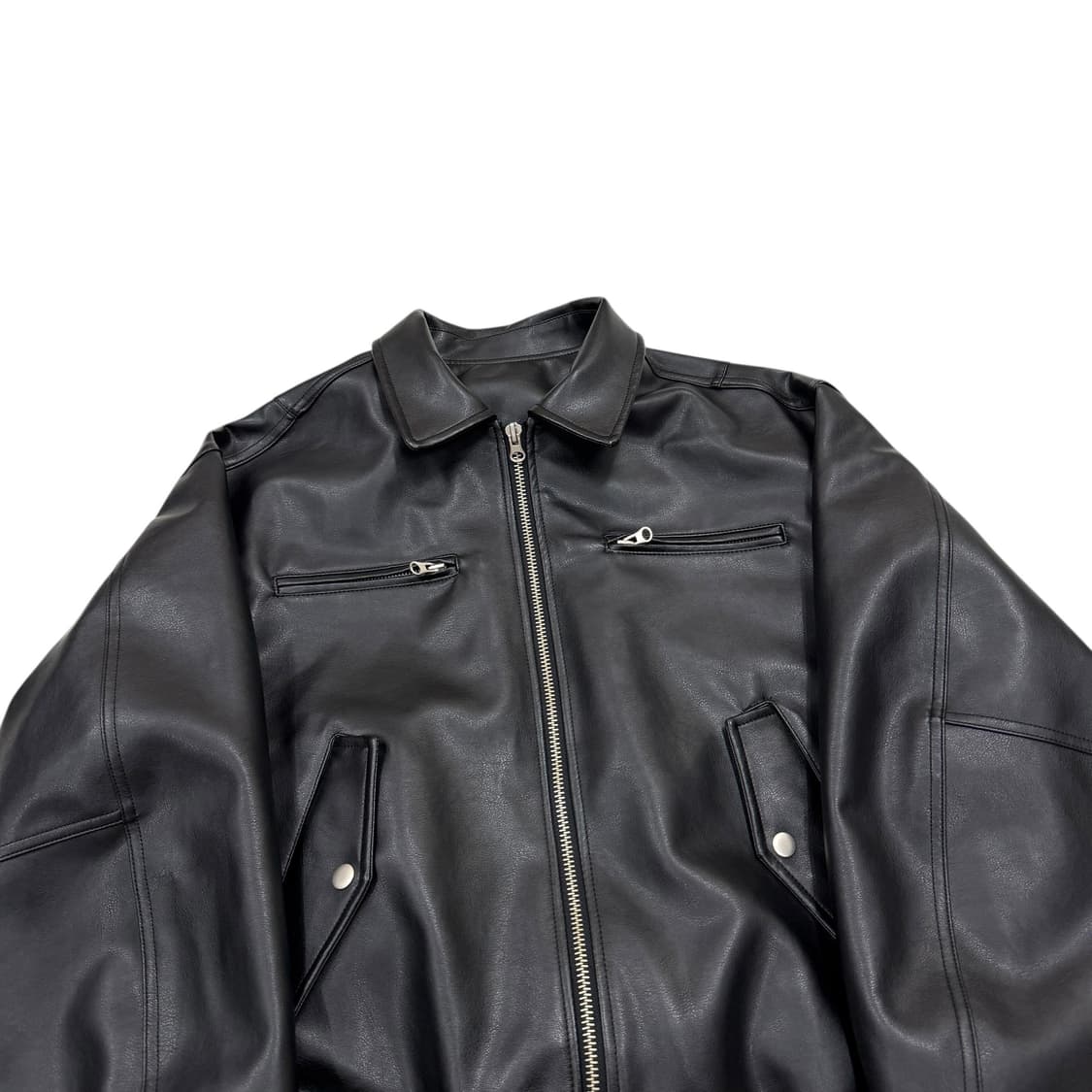 토니호크 X 템푸스 스튜디오 슈퍼주니어 은혁 레더 블루종 자켓 블랙 L 상품이미지2