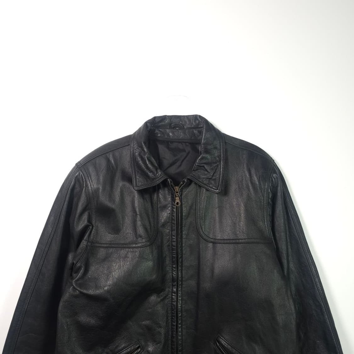 빈티지 소가죽 라이더 자켓 XL 상품이미지3