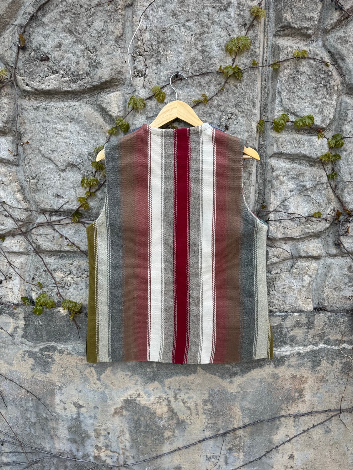 오르테가 핸드 우븐 울 네이티브 아메리칸 웨스턴 치마요 베스트 조끼 상품이미지2