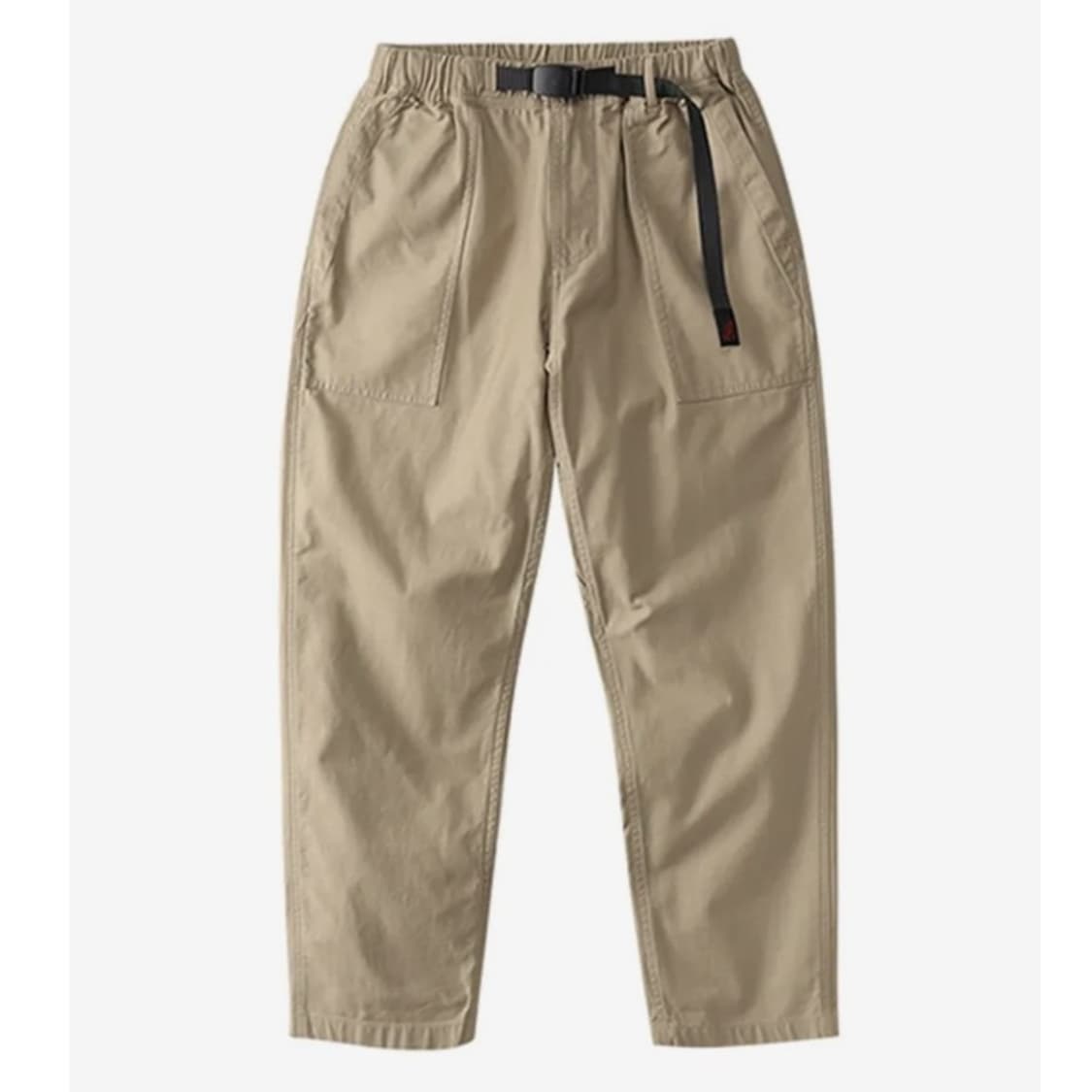 M 그라미치 백 새틴 루즈 테이퍼드 벨티드 팬츠 바지 상품이미지1