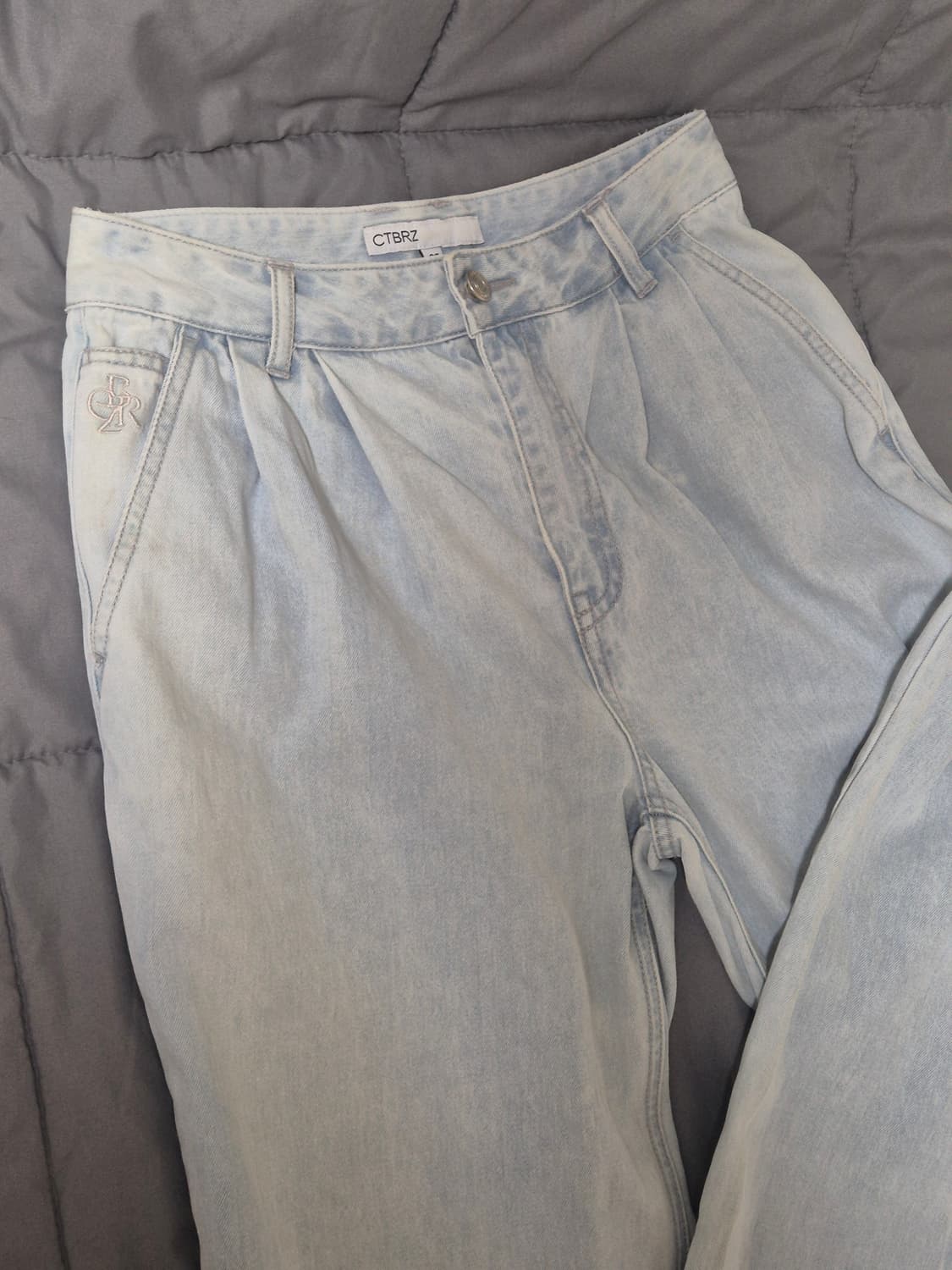 시티브리즈 텐셀 투 턱 와이드 데님 팬츠 봄 여름 청바지 상품이미지7