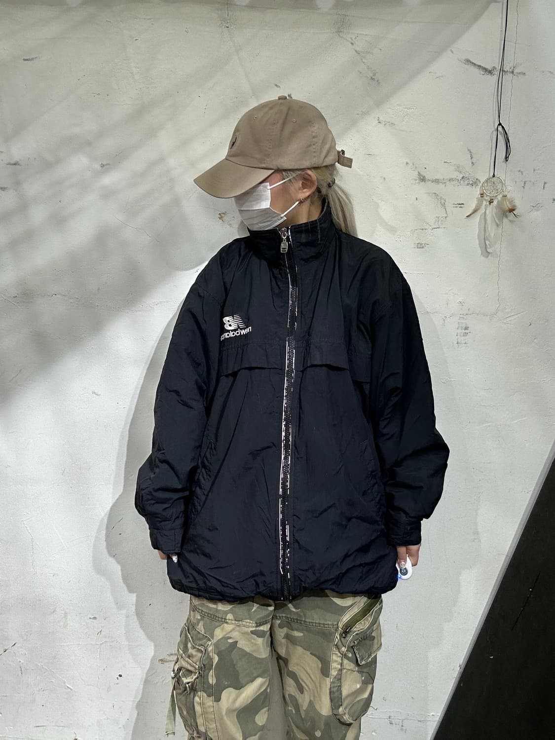 뉴발란스 네이비 내부 기모 퀼팅 바람막이 자켓 M 상품이미지2