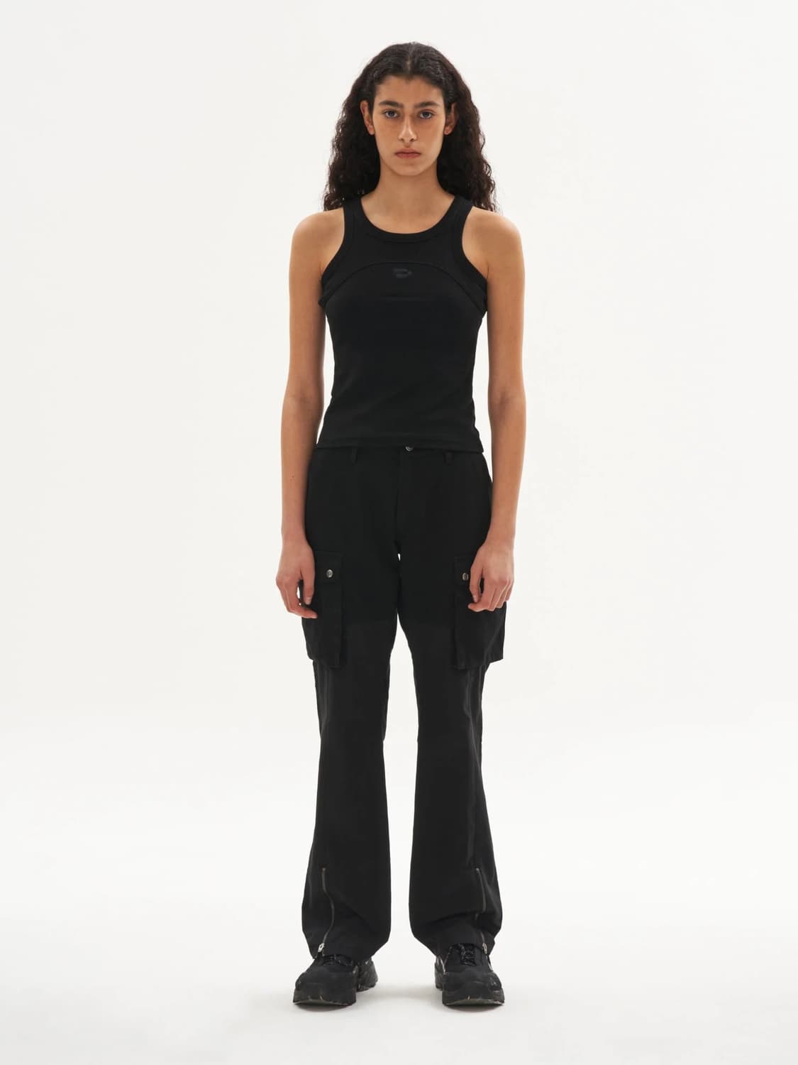 웰빙익스프레스 STRAIGHT CARGO PANTS BLACK 상품이미지2