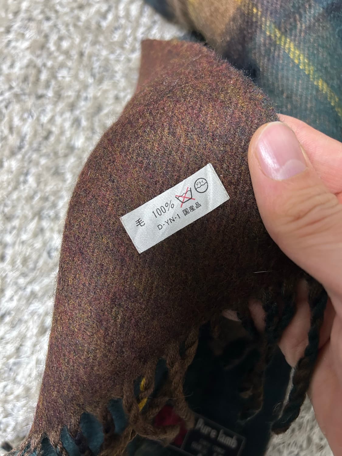 영국제 울 체크 목도리 상품이미지5