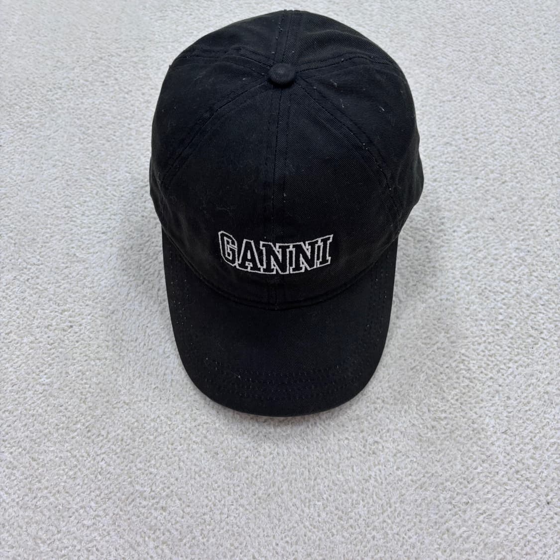 F 가니 자수 로고 블랙 볼캡 0325E 상품이미지1