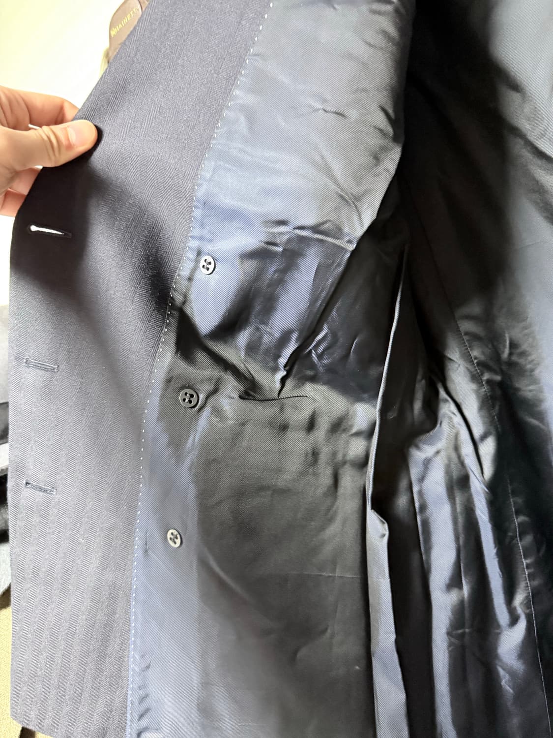 드리스반노튼 로밧 헤링본 더블 자켓 상품이미지7