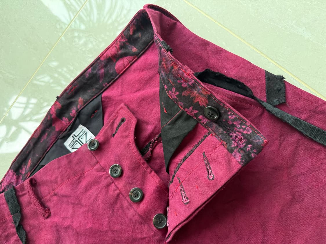 Zambarrett burgundy shorts 상품이미지5