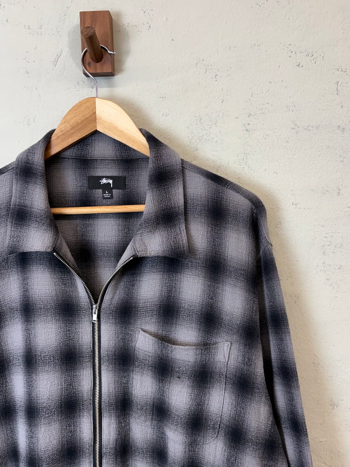 스투시 트위스티드 얀 플레이드 집업 셔츠 자켓 상품이미지2