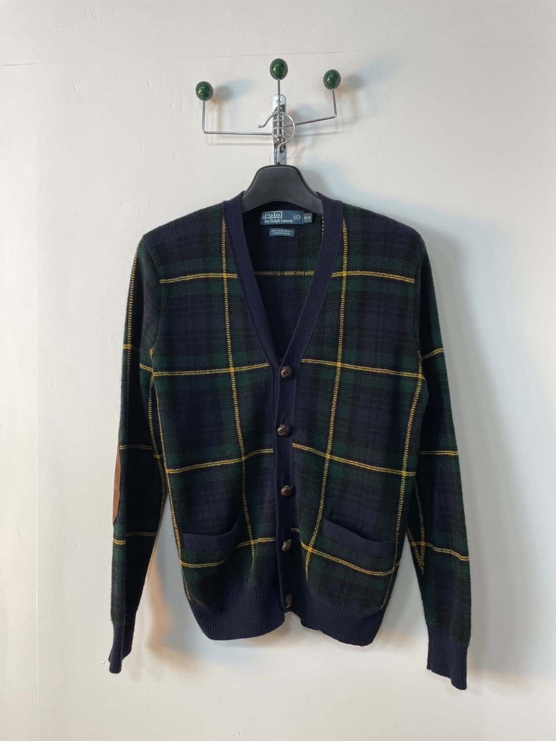 폴로 랄프로렌 타탄 체크 램스울 가디건 상품이미지2