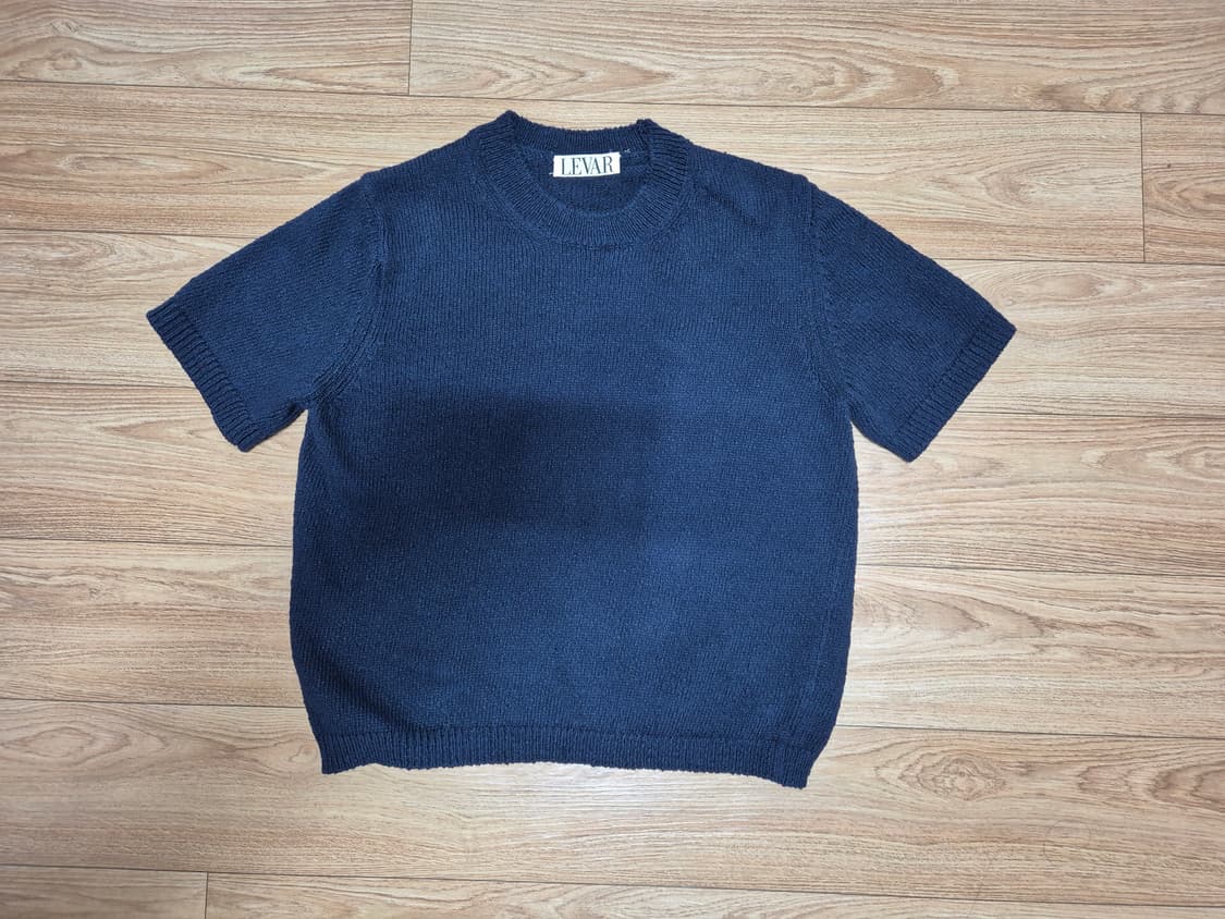 르바 Levar 부클 반팔 니트티 (네이비) 상품이미지1