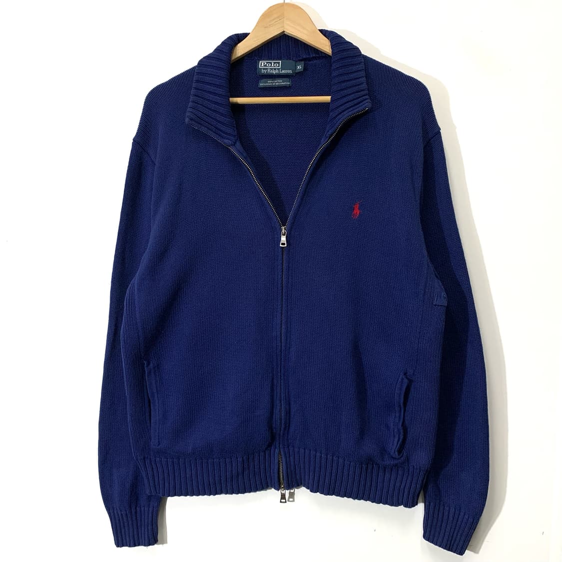 폴로 투웨이 코튼 니트 집업 상품이미지1