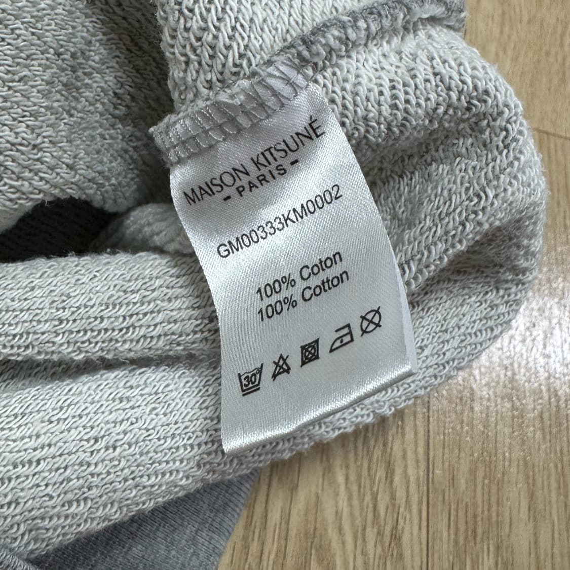메종키츠네 폭스 헤드 그레이 패치 맨투맨 M 상품이미지4