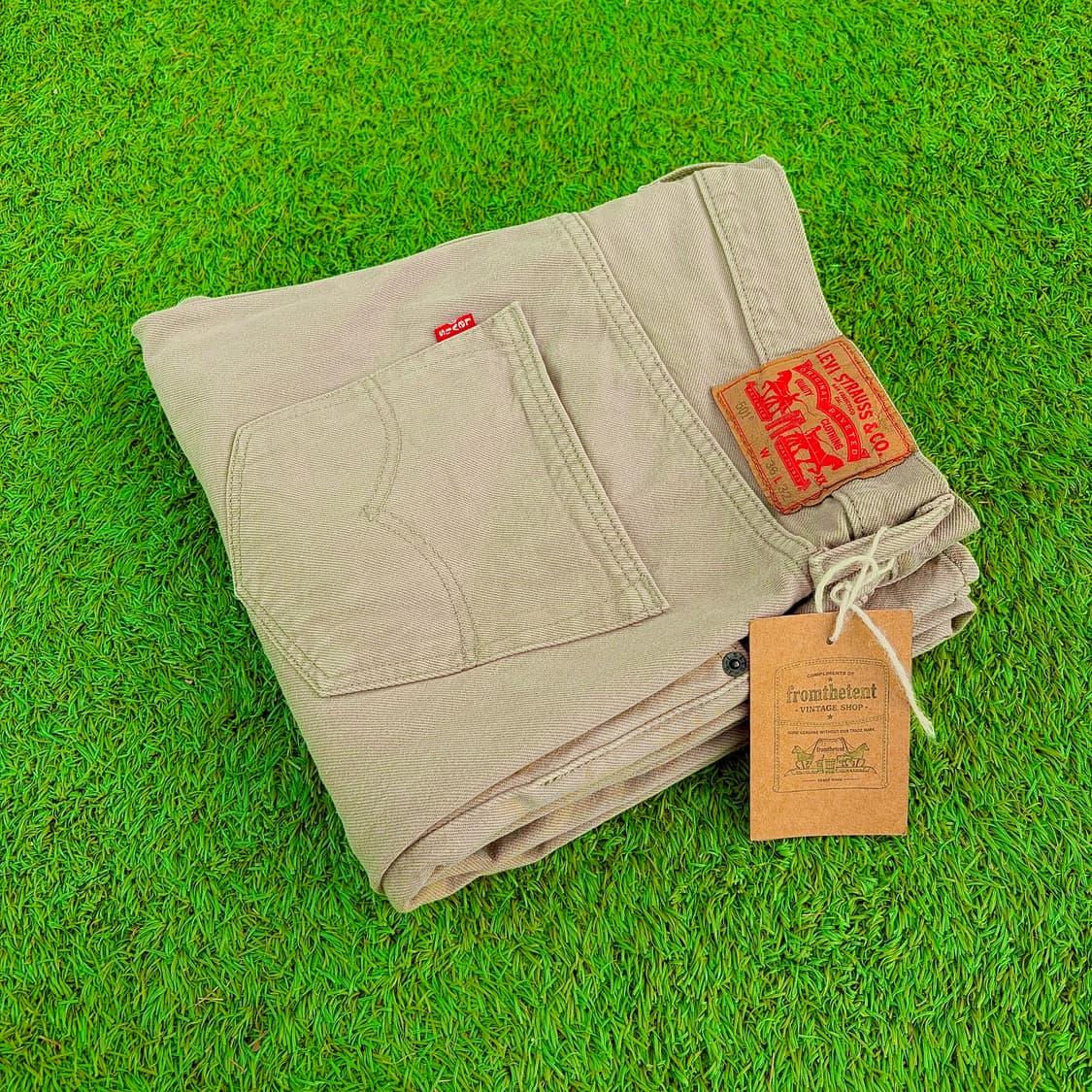 리바이스 501 스트레이트 베이지 데님 (38)  상품이미지1