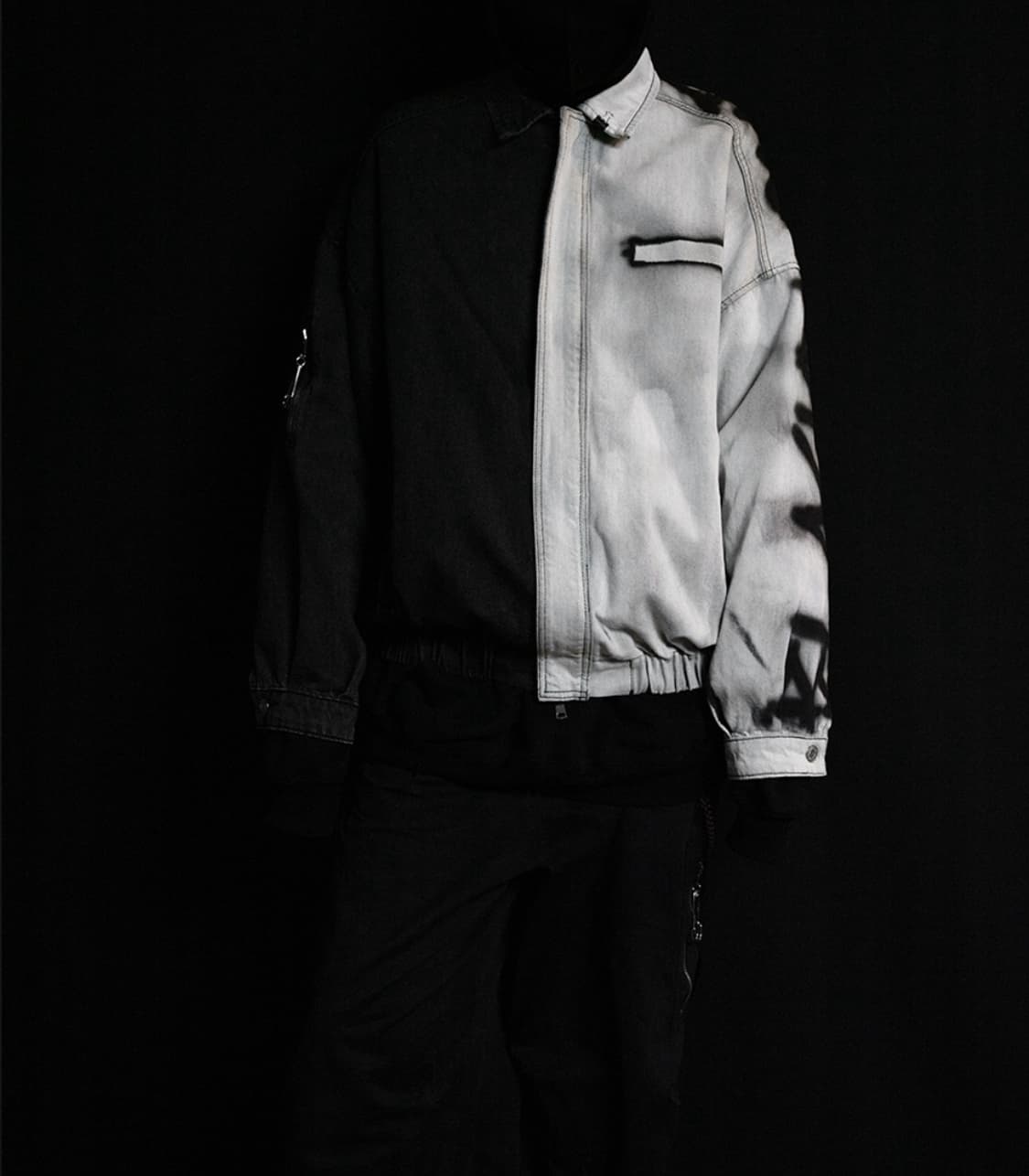 블랙블론드 비비디 디비전 엠티 로고 집업 데님 자켓 (블랙) 상품이미지7