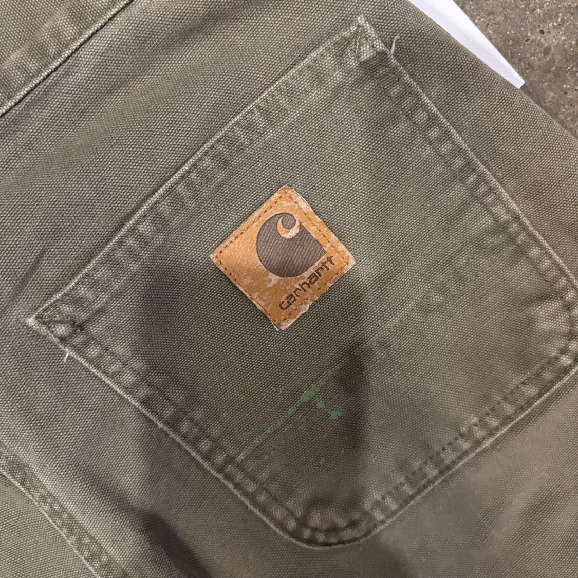 올드 칼하트 덕캔버스 싱글니 카펜터 상품이미지10