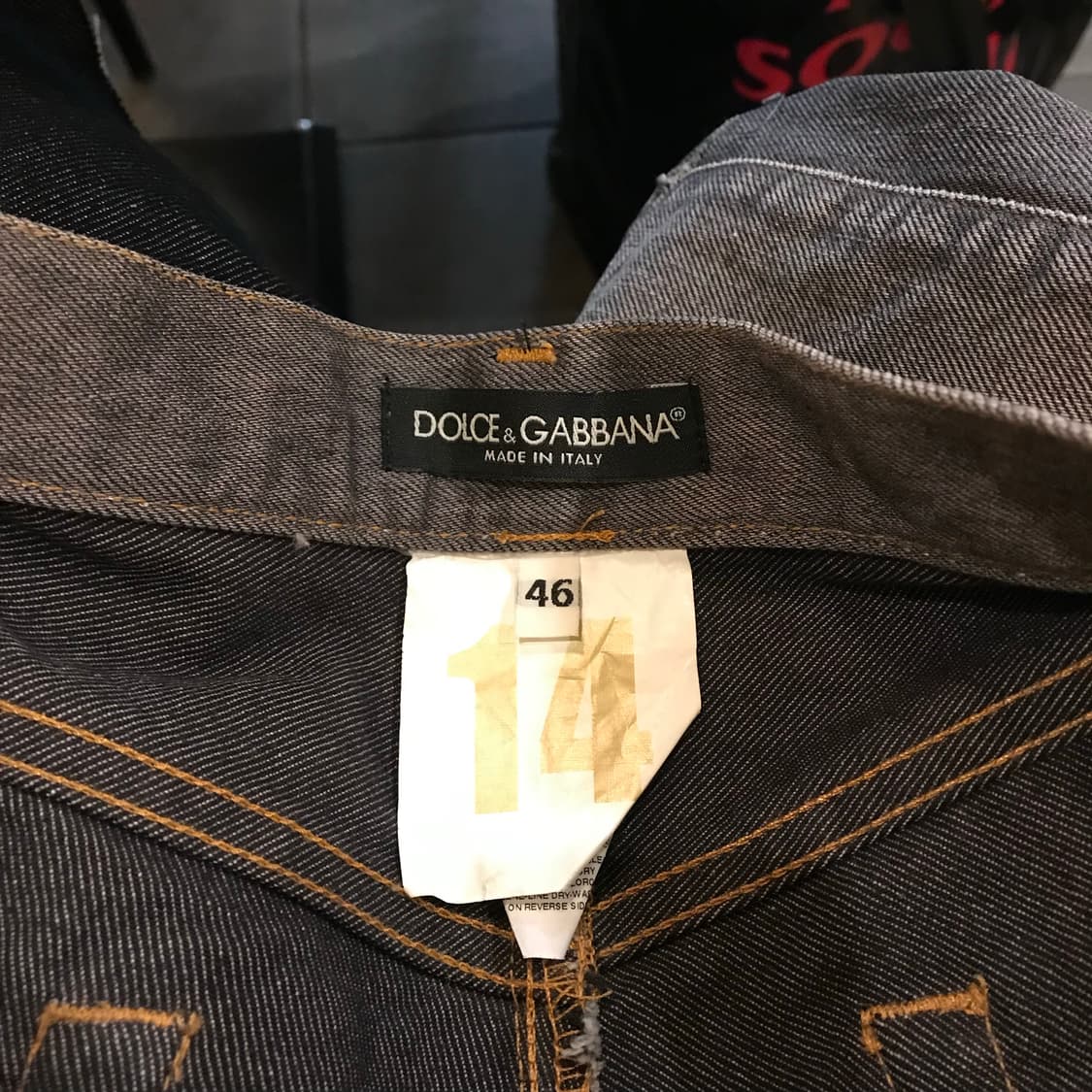 돌체앤가바나 메탈 로고 플레이트 데님 그레이 상품이미지4