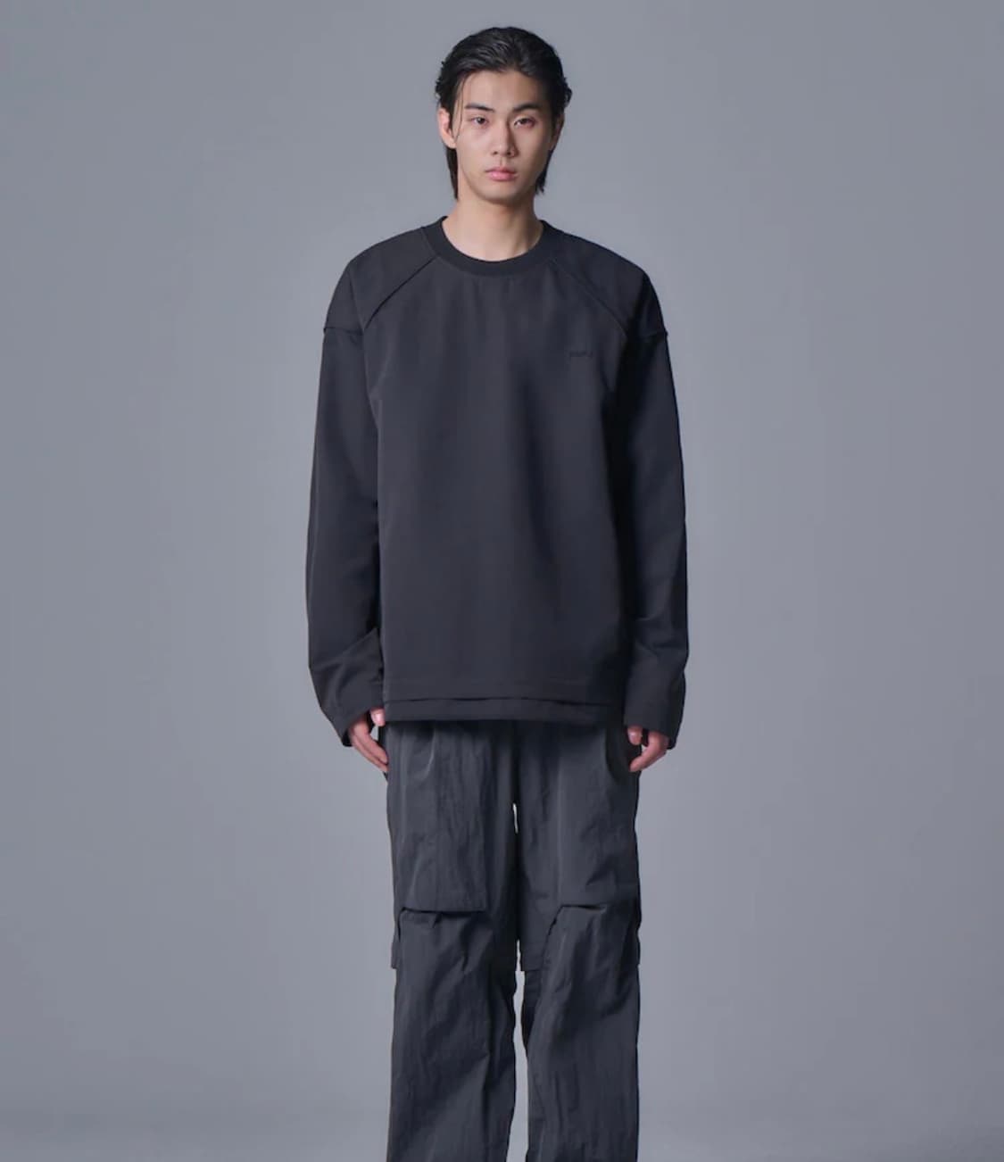 준지 Juun.J 덱스 파이핑 풀오버-블랙 L 팝니다 상품이미지1