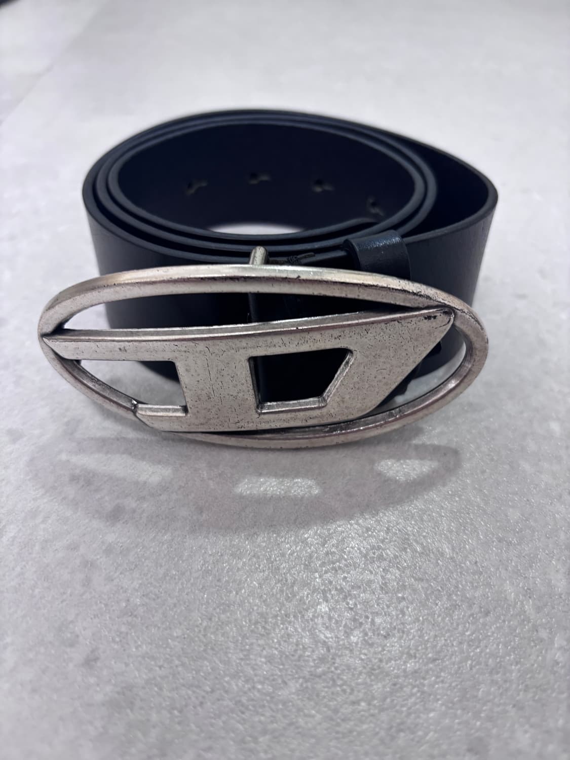 디젤 B-1DR 레더 벨트 D 버클 블랙 80사이즈 상품이미지2