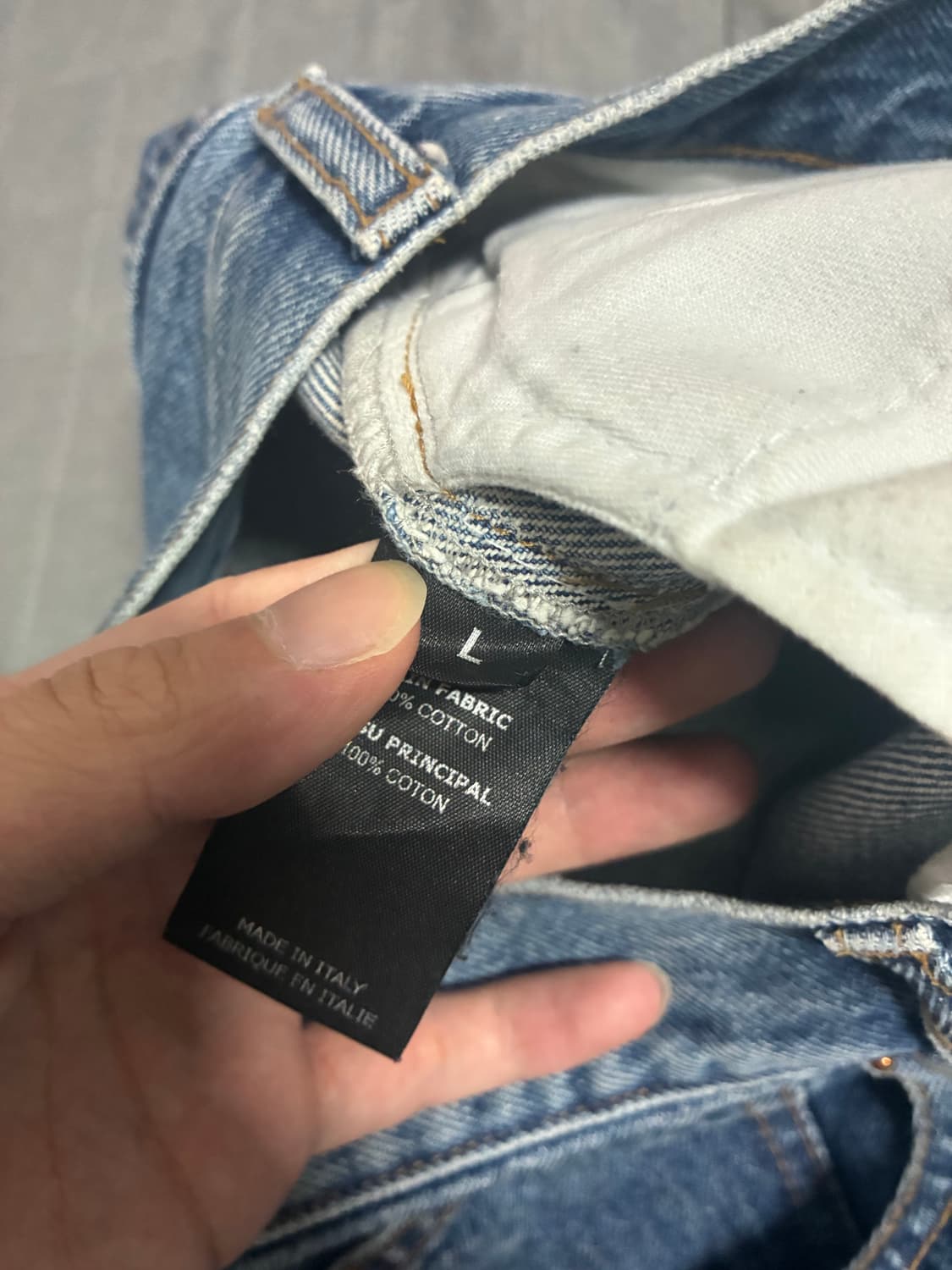 [L] 베트멍 고딕 자수 로고 데님 팬츠 상품이미지5