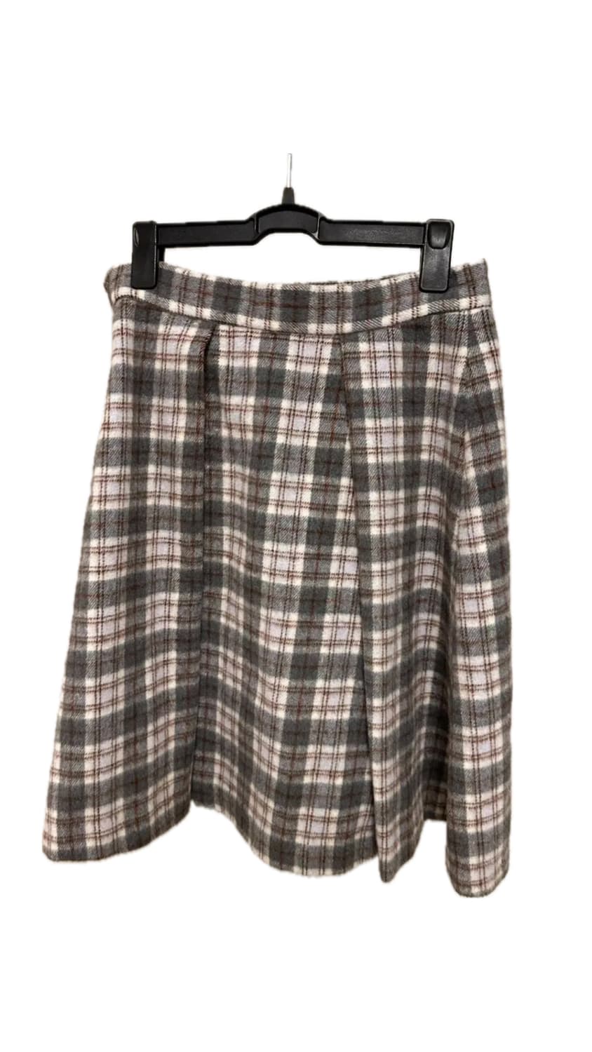 빈티지 체크 울 스커트 모리걸 상품이미지1