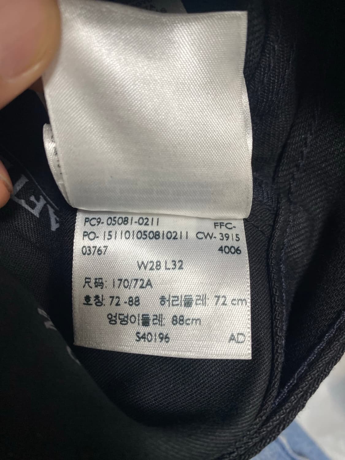 리바이스 LMC 블루텍 28사이즈 블랙셀비지데님 상품이미지7