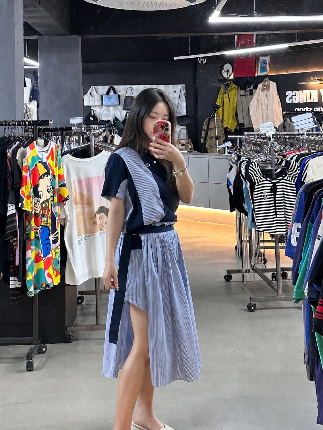 라코스테 X 사카이 플리츠 피케원피스 상품이미지2