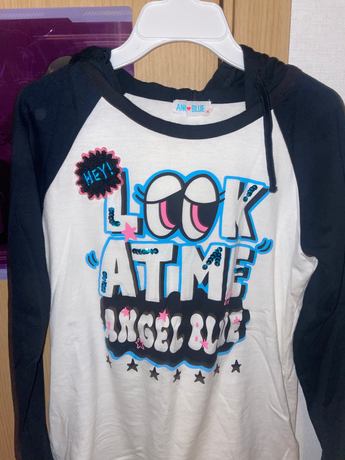 엔젤 블루 스팽글 후드 y2k punk 상품이미지3