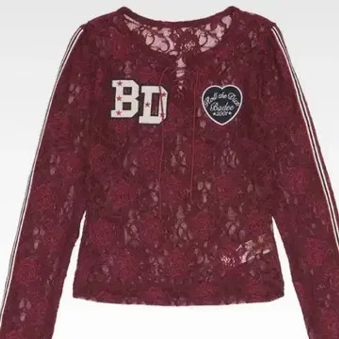 갸루 배디 badee 레이스업 매쉬티 상품이미지1